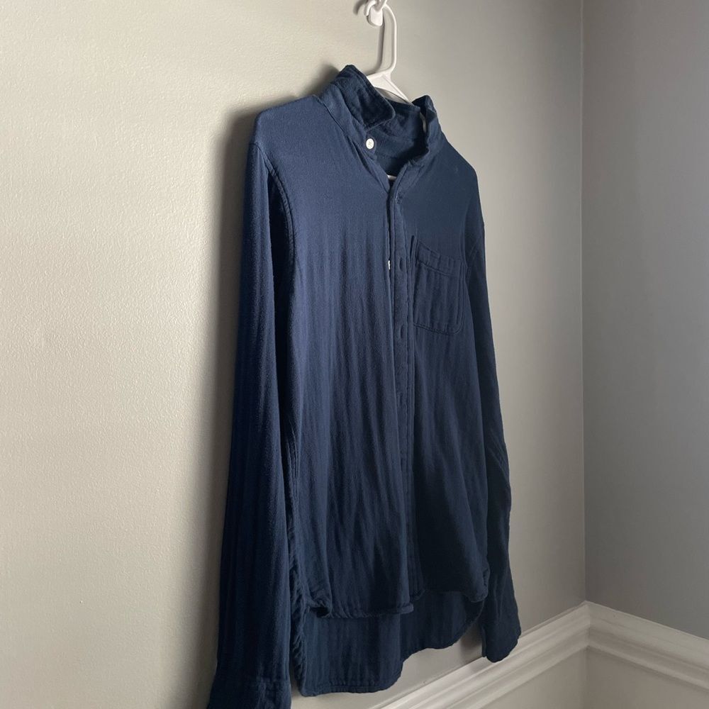 Abercrombie & Fitch Navy Blue Button Down Shirt Size Men's Medium
